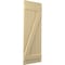 Ekena Millwork Americraft 5-Board (2 Batten) Wood Joined Board-n-Batten Shutters w/ Z-Bar, ARW102BB518X77NTH, PR ARW102BB518X77NTH - alternate 2